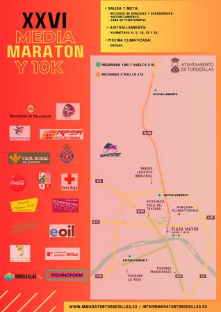KuvaAviso - Afecciones al tráfico de la XXVI Media Maratón y 10 KM - 29 de octubre de 11:00 a 13:00 h.