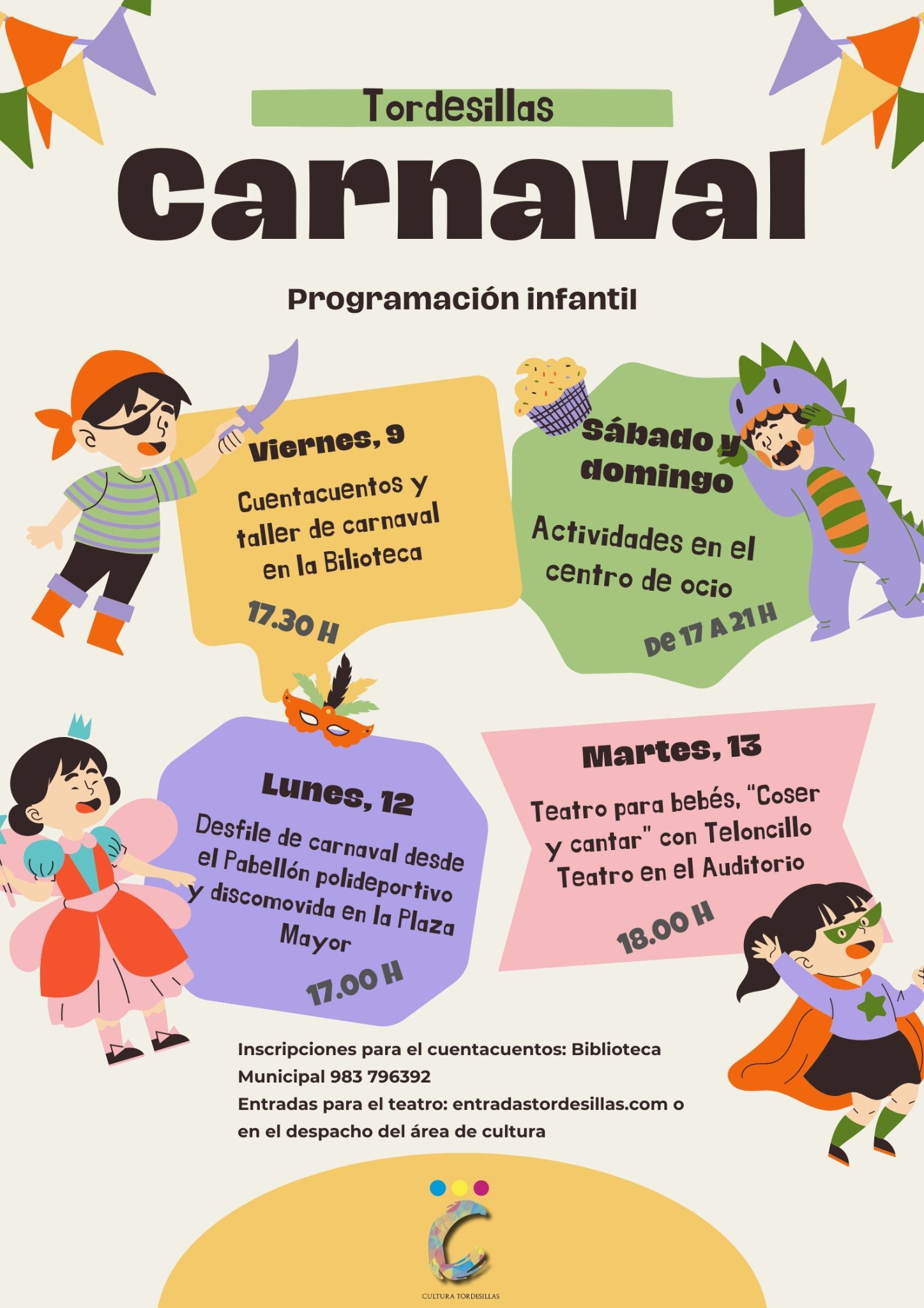 Actividades infantiles Carnaval 2024 Tordesillas